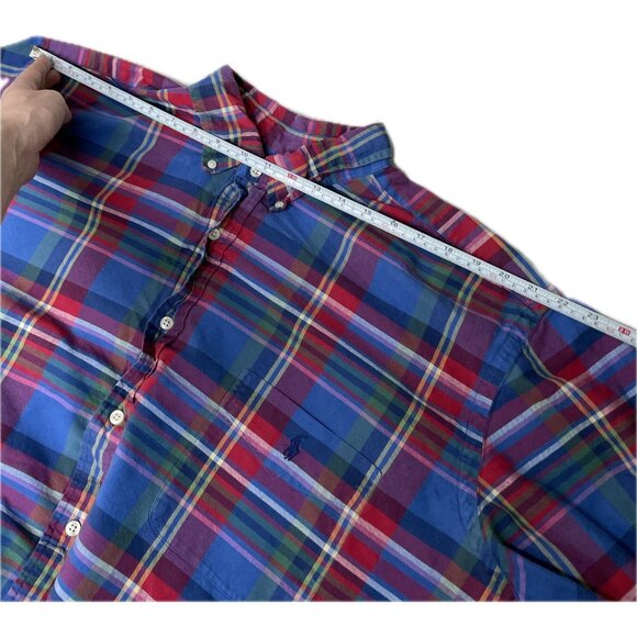 Polo Ralph Lauren Men’s Checked Cotton Shirt Short Sleeves Big And Tall 3TG - Picture 7 of 8